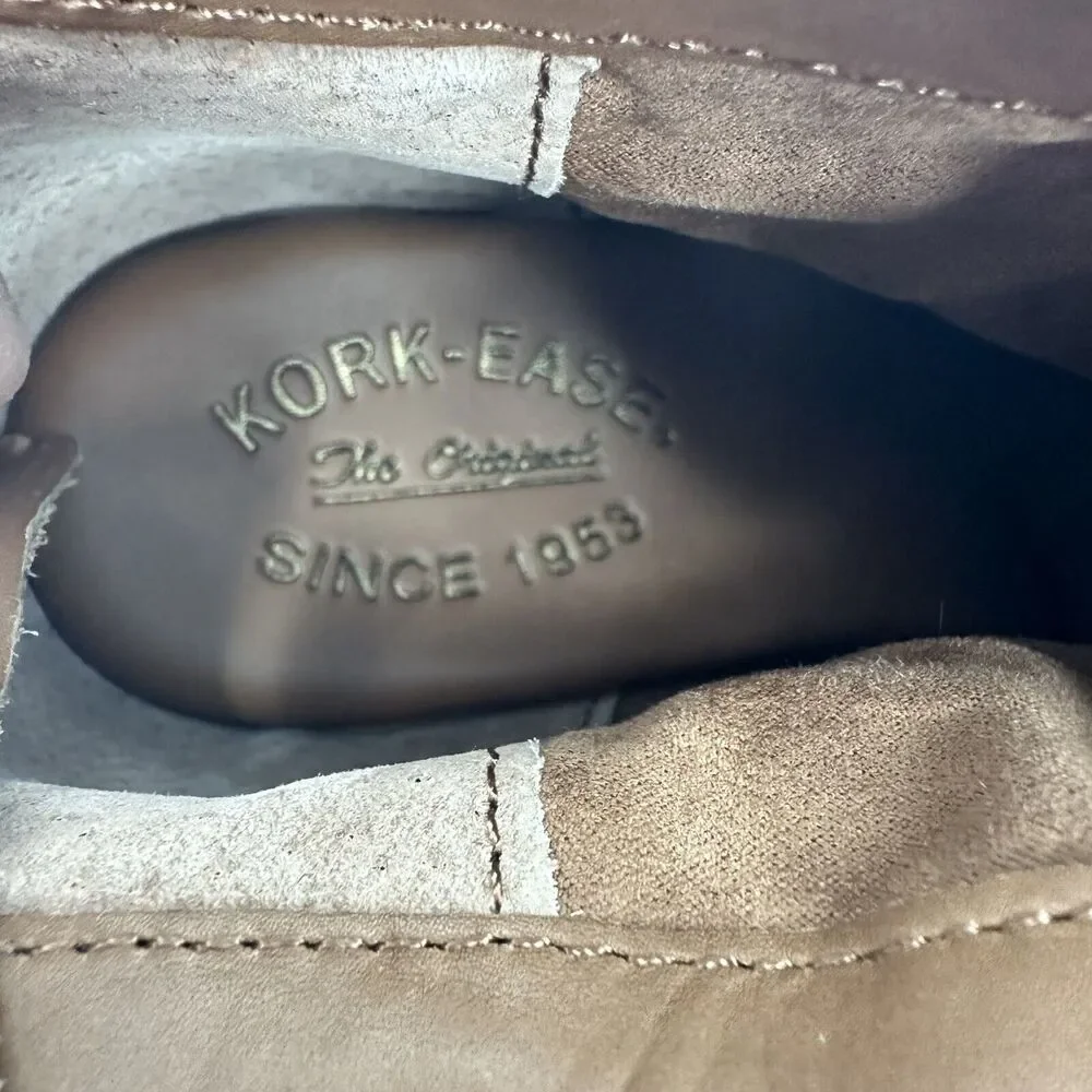 Kork-Ease Bootie 6.5M Womens Kissel‎ Tan Ruched Leather Ankle Back Zip City Chic